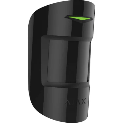 AJAX MotionProtect Plus BL - Detector wireless cu dubla tehnologie PIR + MW 24GHz, imunitate PET până la 20kg / 50cm înăltime, negru