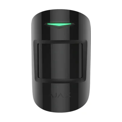 AJAX MotionProtect Plus BL - Detector wireless cu dubla tehnologie PIR + MW 24GHz, imunitate PET până la 20kg / 50cm înăltime, negru