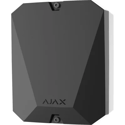 AJAX Multi Transmitter BL - Modulul de integrare, cu 18 zone cablate, este utilizat pentru a conecta senzori cablati de la alti producatori in sistemul Ajax. Negru