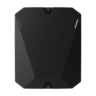 AJAX Multi Transmitter BL - Modulul de integrare, cu 18 zone cablate, este utilizat pentru a conecta senzori cablati de la alti producatori in sistemul Ajax. Negru