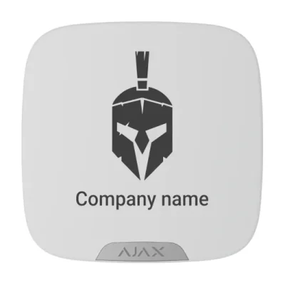 AJAX SS DD BrandPlates WH - Accesoriu pentru logo-ul sirenei de exterior fără fir StreetSiren DoubleDeck. Alb