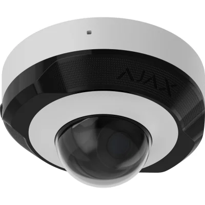 Ajax VIDEO DomeCam Mini (8 Mp/2.8 mm) WH - Cameră video IP Mini Dome, rezolutie 8Mpx/20fps, obiectiv de 2.8mm, H.264 si H.265, rază Smart IR de actiune 35 m, 12VDC/PoE, IP65, analiză