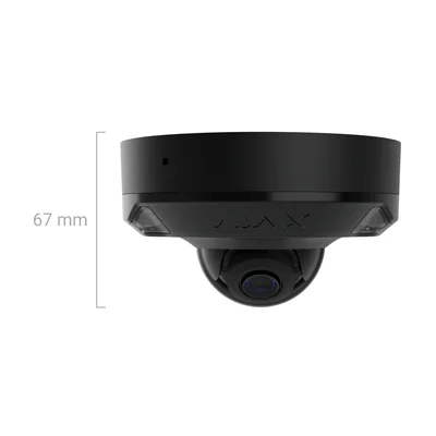 Ajax VIDEO DomeCam Mini HL (8 Mp/2.8 mm) WH - Cameră video IP Mini Dome, rezolutie 8Mpx/20fps, obiectiv de 2.8mm, H.264 si H.265, rază Smart IR de actiune 15 m, 12VDC/PoE, IP65, analiză