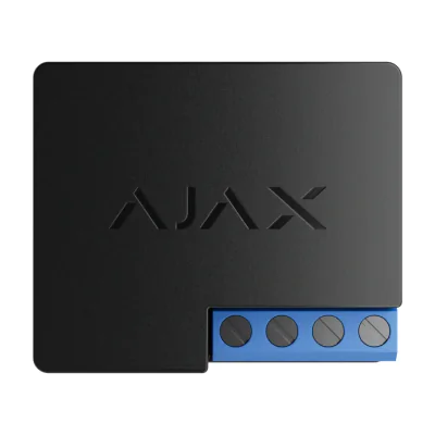 AJAX WallSwitch BL - Releu wireless, activeaza/dezactiveaza aparatele de uz casnic si urmareste consumul de energie prin intermediul aplicatiei mobile Ajax. Negr