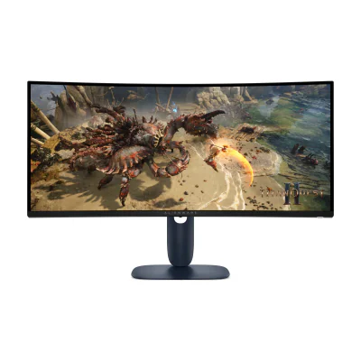 Alienware AW3425DWM, 86.4 cm (34"), 3440 x 1440 pixels, Wide Quad HD, LCD, 4 ms, Black, Blue