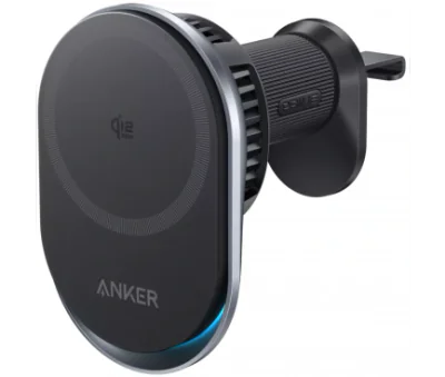 Alimentator auto Anker Prime, 48W max prin USB-C, 25W wireless, iluminare, 1 x USB-C, 1 x USB-A, 1 x wireless magnetic, negru, "B2933H11" - 0194644238384