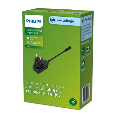 Alimentator pentru exterior Philips GARDEN LINK, max 12W, IP44 ,70x50x240mm, Negru