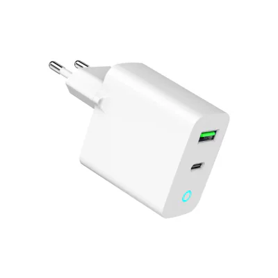 GEMBIRD 2-port 20W USB fast charger LED white