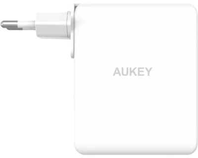Alimentator retea Aukey, PA-B7O WH, 140W, fast charge, 2 x USB-C, 1 x USB-A, alb, "LLTSEUN1041557" - 689323785797