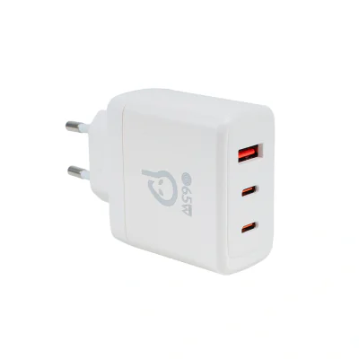 Incarcator retea SPACER, GaN, 2 x USB Type-C PD (max 65W), 1 x USB (max 60W)