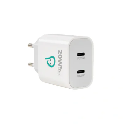 Alimentator retea SPACER Power Delivery, 2 x USB Type-C PD (max 20W)