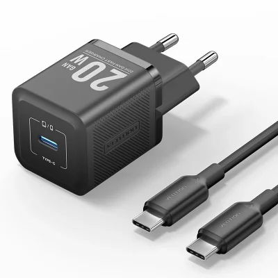 Alimentator retea Vention, 20W, PD 20W, 1 x USB-C, Cablu USB-C 1m inclus, negru, "TZ-FEPB0-EU-01" - 6922794786233