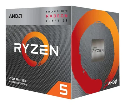 AMD CPU Desktop Ryzen 5 4C/8T 3400G (4.2GHz,6MB,65W,AM4) box, RX Vega 11 Graphics, with Wraith Stealth Cooler "YD3400C5FHSBX"