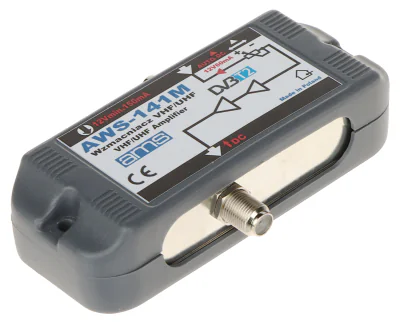 Amplificator de antenă AMS AWS-141M, 87-694 MHz, 1 intrare / 1 ieșire