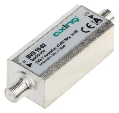 Amplificator de antenă AXING BVS-10-02, 87,5-862 MHz, 1 intrare / 1 ieșire