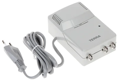 Amplificator de antenă TERRA HS-013, 47-400 MHz, 1 intrare / 2 ieșiri
