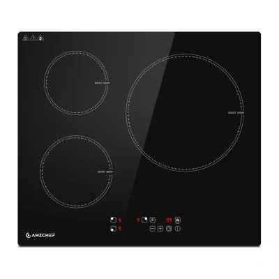 AMZCHEF CE-T-74IB3xyzf-CS Plită cu inducție cu 3 zone de gătit