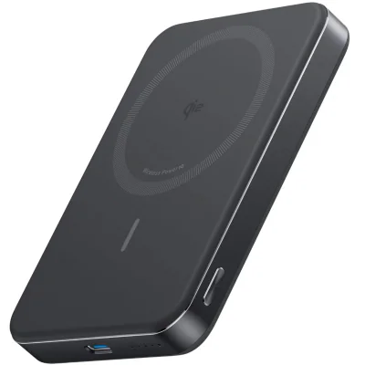 Anker Acumulator extern magnetic wireless MagGo, 10000 mAh, Ultra-Slim, Qi2 15W, negru