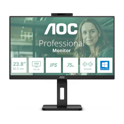 AOC 24P3CW, 60.5 cm (23.8"), 1920 x 1080 pixels, Full HD, LED, 4 ms, Black