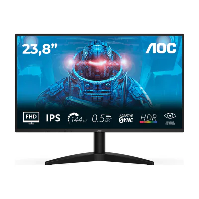 AOC B3 24B36X, 60.5 cm (23.8"), 1920 x 1080 pixels, Full HD, LED, 4 ms, Black