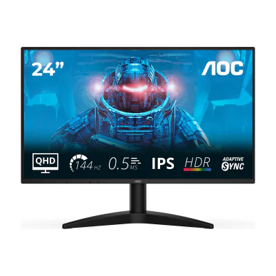 AOC B3 Q24B36X, 60.5 cm (23.8"), 2560 x 1440 pixels, Quad HD, LED, 4 ms, Black