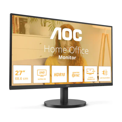 AOC B3 U27B3M, 68.6 cm (27"), 3840 x 2160 pixels, 4K Ultra HD, LCD, 4 ms, Black