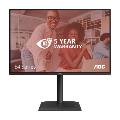 AOC E4 X24E4U, 61 cm (24"), 1920 x 1200 pixels, Full HD, LED, 4 ms, Black