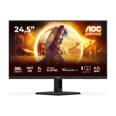 AOC G4 25G4SRE, 62.2 cm (24.5"), 1920 x 1080 pixels, Full HD, LED, 1 ms, Black, Red