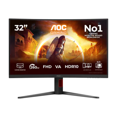 AOC G4 C32G4Z, 80 cm (31.5"), 1920 x 1080 pixels, Full HD, LCD, 4 ms, Black, Red
