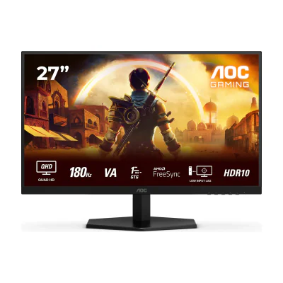 AOC G4 Q27G42XNE, 68.6 cm (27"), 2560 x 1440 pixels, Quad HD, LED, 1 ms, Black, Red