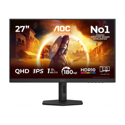 AOC G4 Q27G4XF, 68.6 cm (27"), 2560 x 1440 pixels, Quad HD, LED, 1 ms, Black, Grey