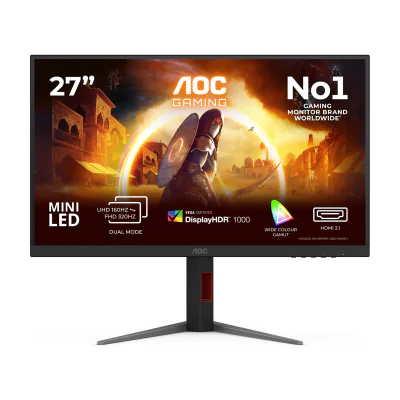 AOC G4 U27G4XM, 68.6 cm (27"), 3840 x 2160 pixels, 4K Ultra HD, LED, 1 ms, Black, Red