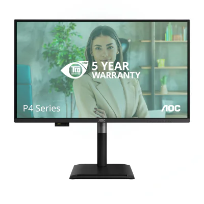 AOC Q27P4U, 68.6 cm (27"), 2560 x 1440 pixels, Wide Quad HD, 4 ms, Black