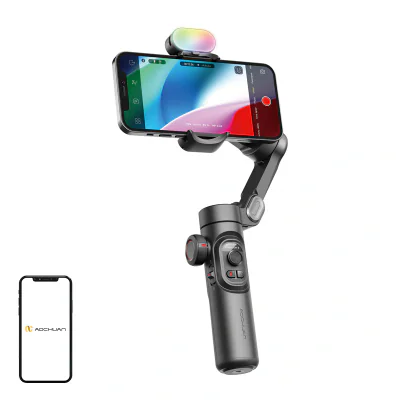 AOCHUAN XE Gimbal cu iluminare RGB (negru)