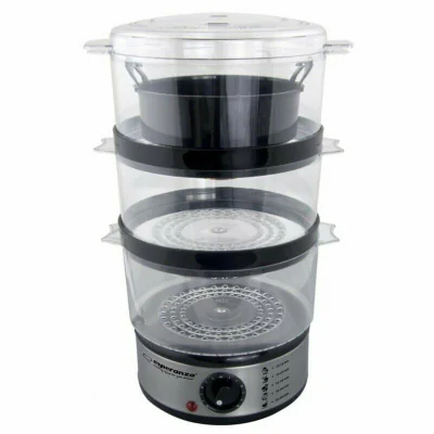 Aparat de gatit cu aburi Esperanza Volcano EKG009 400W 7.5l Negru "EKG009"