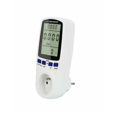 Aparat de masura si control Esperanza Orbit ELA103 LCD 3" masoara V A W kWh 3680W Alb "ELA103"