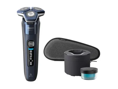 Aparat de ras PHILIPS Shaver Seria 7000 S7885/50, Acumulator, Autonomie 60 min, SkinIQ, Albastru , L x A x I (mm) 160x162x245