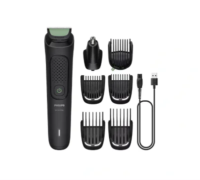 Aparat de tuns multifunctional 7 in 1 PHILIPS Series 3000 MG3930/15, acumulator, autonomie 60 min, negru