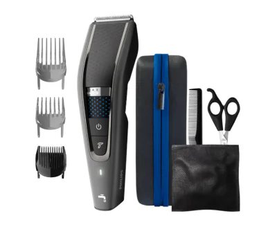Aparat de tuns Philips HC7650/15, 0.5-28 mm, 28 trepte, Litiu-Ion, Lavabil, Negru/Albastru