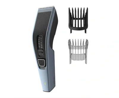 Aparat de tuns PHILIPS Seria 3000 HC3530/15, 13 trepte, Acumulator, Negru-Bleu, L x A x I (mm) 70x140x224