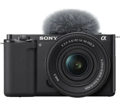 Aparat foto Mirrorless Sony Alpha ZV-E10, 24.2MP, 4K, Negru + Obiectiv 16-50mm mk2