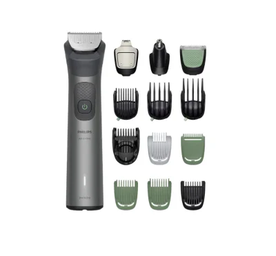 Aparat tuns All-in-One Philips MG7935/15, functionare 120 min, rezistent la apa, 15 accesorii,Control până la 0,2 mm, gri