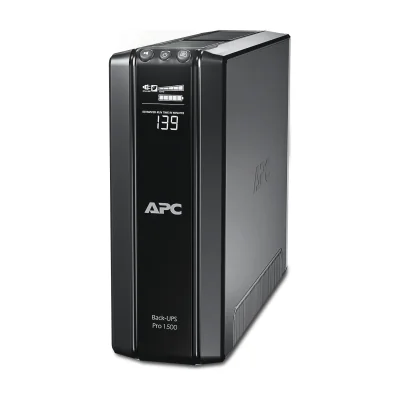 APC Back-UPS Pro, 1500VA/865W, Tower, 230V, 10x IEC C13 outlets, AVR, LCD, User Replaceable Battery, Line-Interactive, 1.5 kVA, 865 W, Sine, 156 V, 300 V