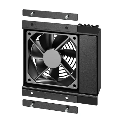 APC Easy Rack Fan tray, with single fan, Black, 230AC, Black, 166 mm, 53 mm, 172 mm