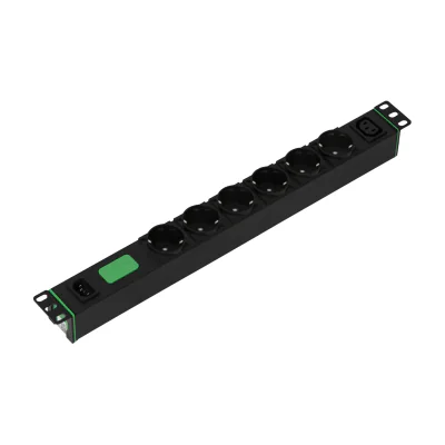 APC Easy Rack PDU, Basic, Horizontal, 1 Phase, 2.3kW, 230V, 10A, 6 x SCHUKO and 1 x C13 outlets, IEC60320 C14 input, Basic, 1U, Single-phase, Horizontal, Black, 7 AC outlet(s)