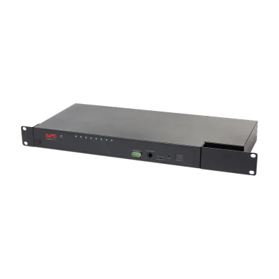 APC KVM 2G, Analog, 1 Local User, 8 ports, 1600 x 1200 pixels, Rack mounting, 1U, Black