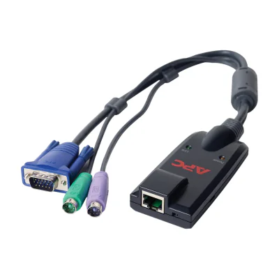 APC KVM 2G, Server Module, PS/2, Black, PS/2, D-Sub, RJ-45, RoHS, WEEE, 130 g, 125 mm