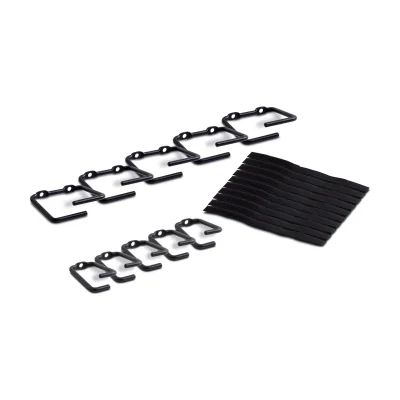 APC NetShelter Cable Management, Rings, Set of 5 small and 5 large, Black, Mounting kit, Black, 590 g