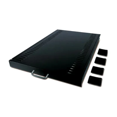 APC Sliding Shelf 100lbs/45.5kg Black, Rack shelf, Metal, Black, 13.2 kg