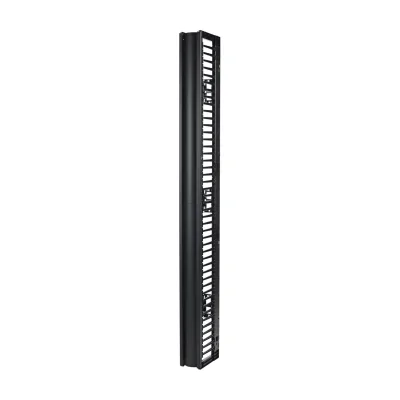 APC Valueline, Vertical Cable Manager for 2 & 4 Post Racks, 84"H X 6"W, Single-Sided with Door, Cable management panel, Black, 7.14 kg